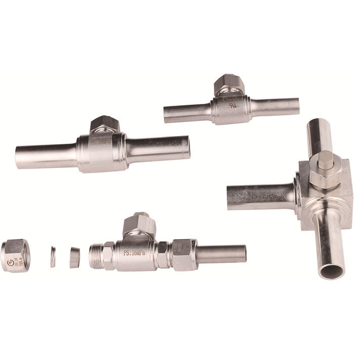 CO2 Pendingin 3/4 Inch Kompresi Tutup Katup Tekanan Tinggi DN4  DN40 0  16.0 MPa -40C  140C