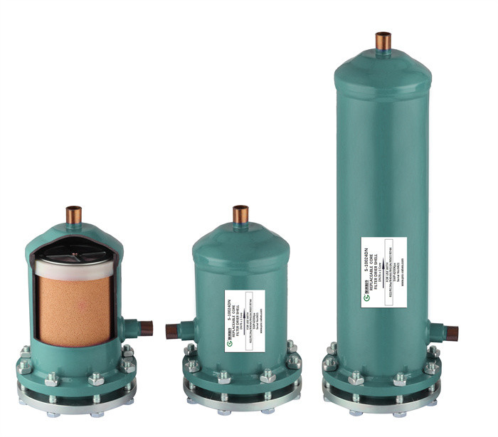 DN10  DN80 Filter Pengering Pendingin Elemen Filter yang dapat disesuaikan untuk CFC HCFC HFC POE Oil Sertifikasi CE