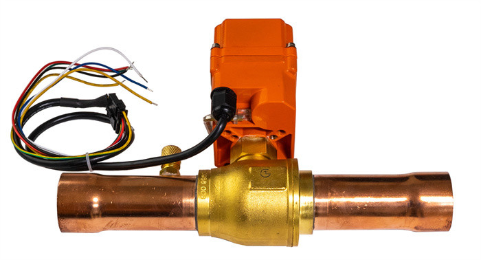 -20°C hingga 120°C Pendingin 3 Way Ball Valve Listrik Dengan Perlindungan IP67 Untuk Sistem HVAC