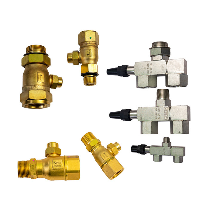 CFC HCFC HFC 3 Way Shut Off Valve untuk pendingin Rentang suhu -29°C ∼+140°C